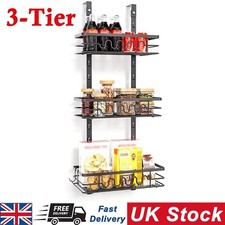 3Tier Over The Door Organizer Metal Wall Mounted Hanging Storage Organizer Shelf