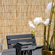 4M Thick Bamboo Screening Roll Fencing Outdoor Garden Natural Peeled Reed