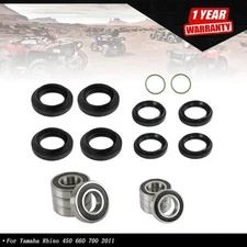 For Yamaha Rhino 450 660 700 2012 New Front Rear Wheel Bearings Seals Kits