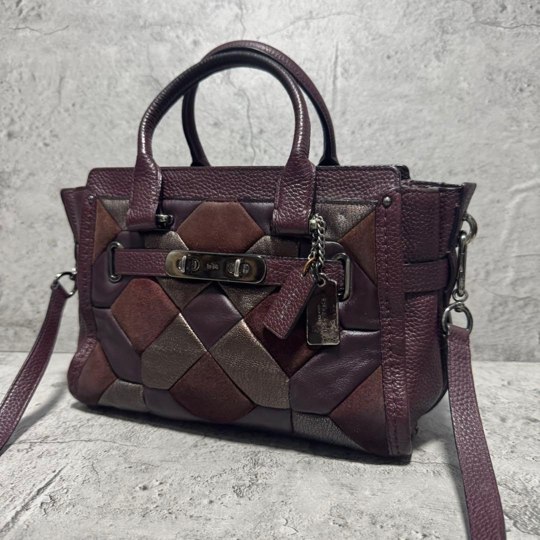 Coach Swagger Patchwork Shoulder Bag 9a - image 1
