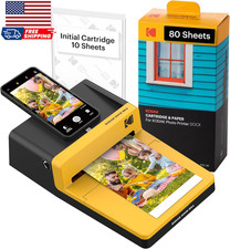KODAK Dock ERA Plus 4PASS Instant Photo Printer 4x6 inches 90 Sheets Bundle
