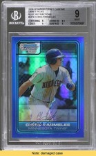 Bowman Draft 2006 selecciones cromadas refractor azul 7/199 Chris Parmelee #DP4 LEER 0m8
