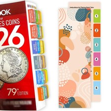 48 Color-Coded Book Tabs for Guide of US Coins 2026, Official Red Book...