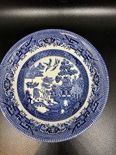 Churchill Vintage Cereal/Dessert Bowl Set Blue/White Willow Pattern G3 