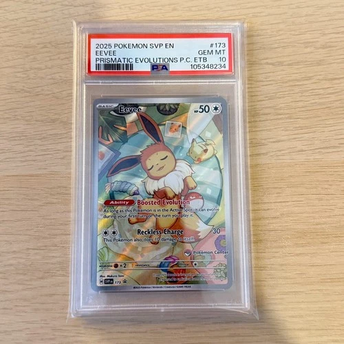 Pokemon Center Stamp Promo Eevee Prismatic Evolutions ETB SVP EN 173 PSA 10