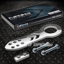 Nrg Polished Anodized Billet Aluminum Universal Front Racing Tow Hook Kit Silver
