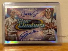 2025 Topps Cosmic Chrome Star Clusters Dual Auto Ripken Jr. Gunnar /10 Orioles