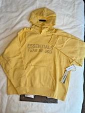 NWT Essentials Hoodie 'Light Tuscan' - Yellow - Large