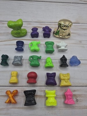 Gogos Crazy Bones Lot Of 22 Figures 1990s Large Metallic Lot Mixed As Is VTG