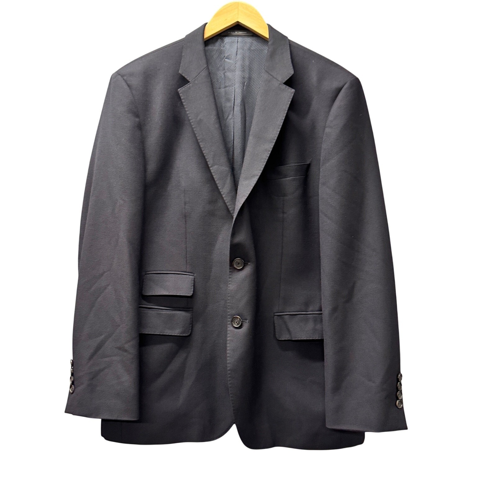 BOSS Hugo Boss Blazer Mens 42 R Black Virgin Wool Modern Sweet3 Sport Coat