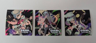 Splatoon 3 Grand Festival Originl sticker All 3 type set Nintendo Store Limited