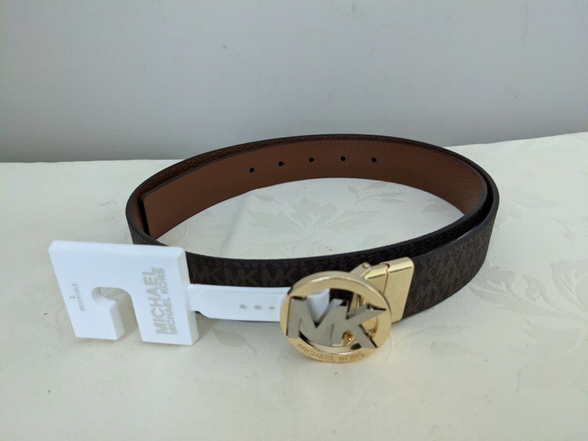 Michael Kors マイケルコースベルト ゴールド ロゴ L Amazon | Michael Kors (マイケル コース) シグネチャー ロゴ