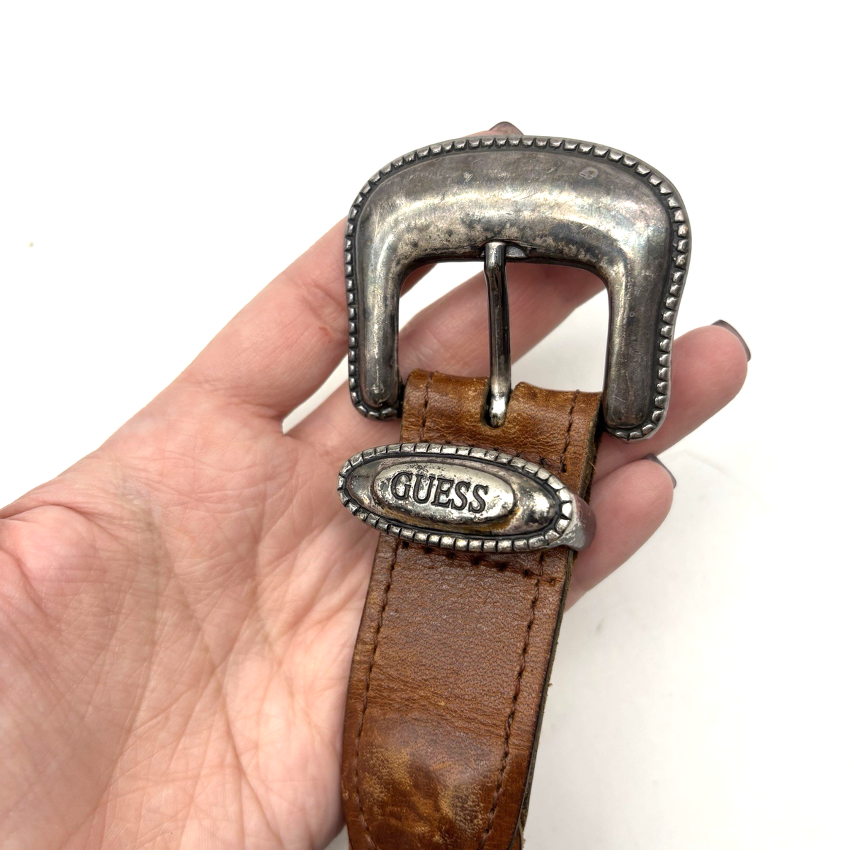 Vintage Guess Boho Western Leather Belt Size Small GUESS Women main image 2