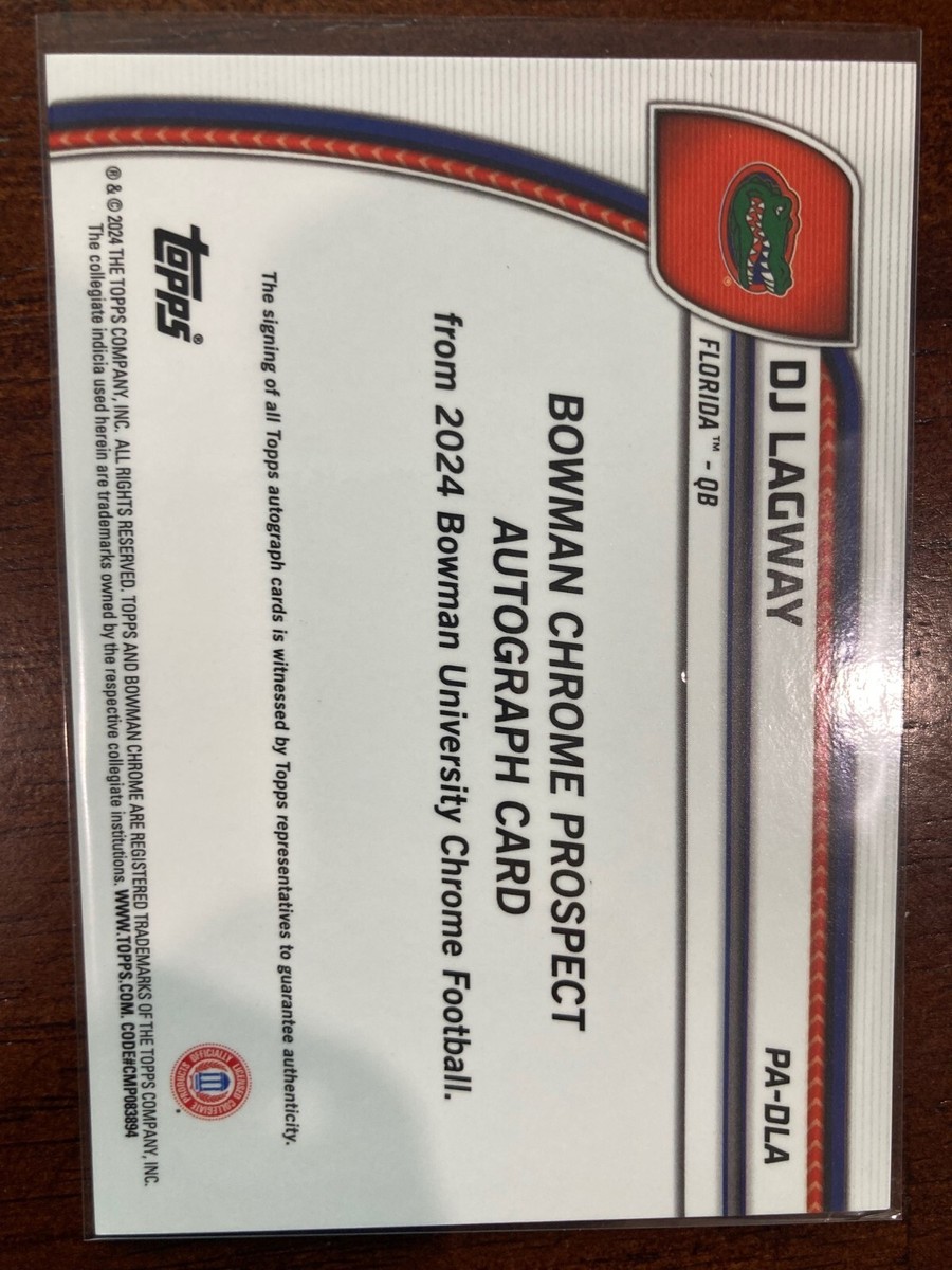 2024 Bowman Chrome University DJ Lagway Auto /75 Yellow Refractor
