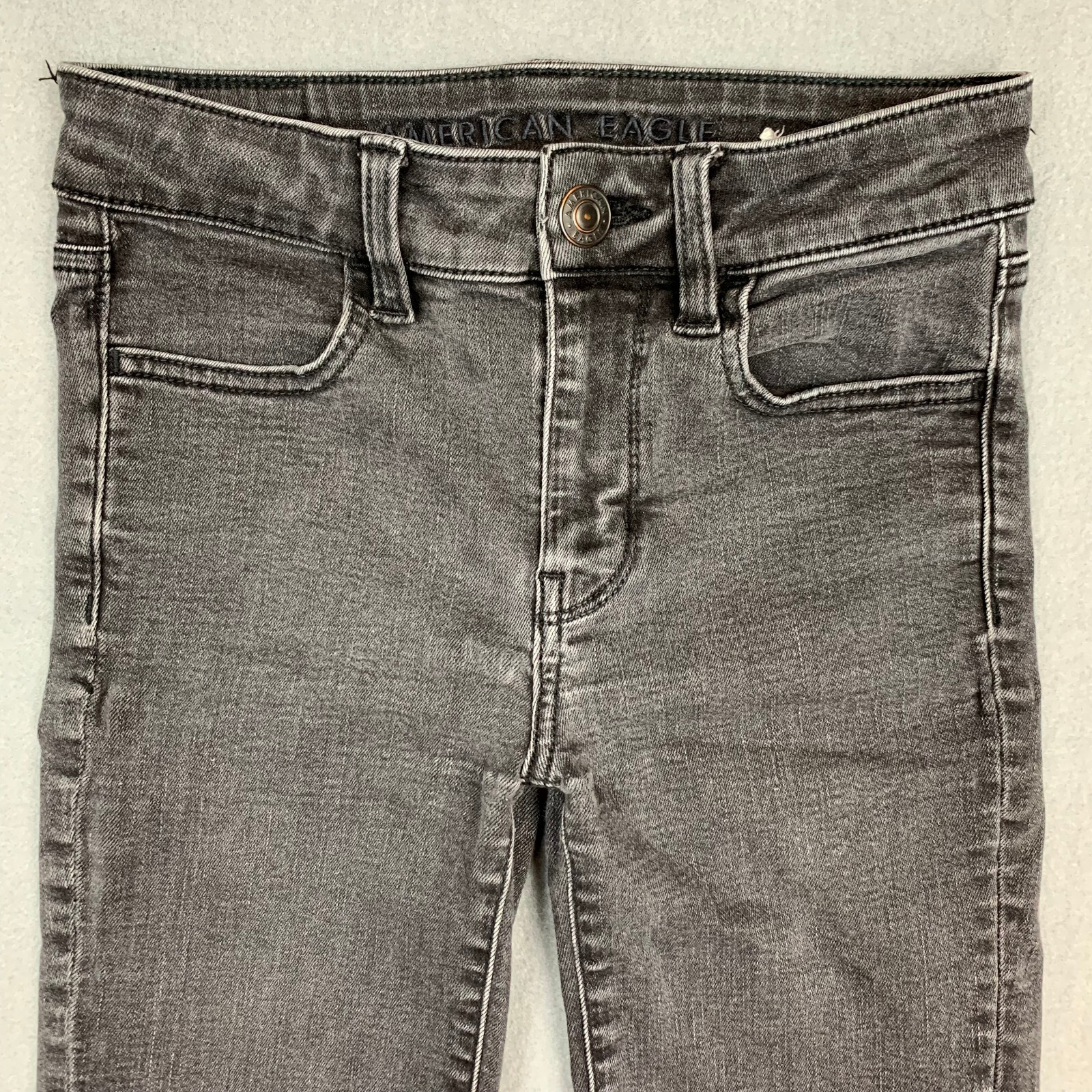 American Eagle Women's Size 0 Short Jegging Next Level Stretch Black 1938 image 2