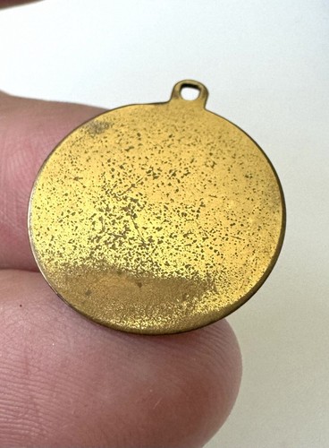 Ciondolo art deco segno zodiacale leone placcato oro bigiotteria vintage! - Foto 4 di 11