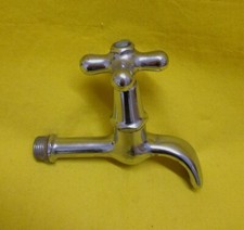 ✅ ANTICO RUBINETTO ACQUA EPOCA 900 IN OTTONE CROMATO ANTIQUE - 4560