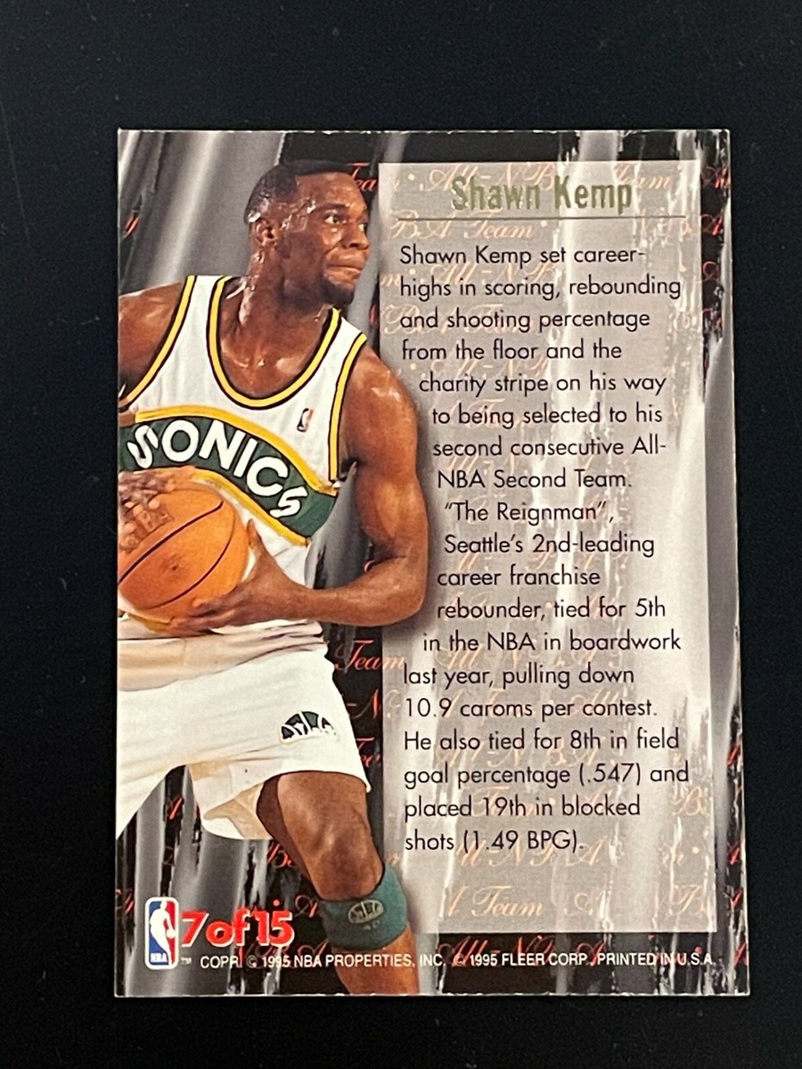 1995-96 Fleer Ultra All-NBA Shawn Kemp #7 Seattle Supersonics (B