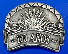 100 Anos Tequila Brand Curved Vintage Adverting Belt Buckle
