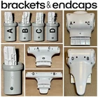 MamaRoo Replacement Rail Connecting Brackets A-C B-D Plastic End Caps 4Mom Parts