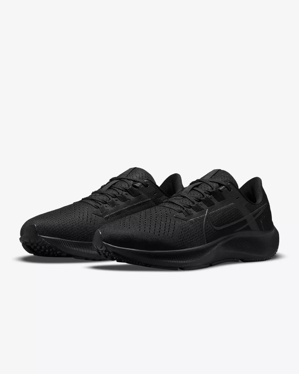 Nike Air Zoom Pegasus 38 Running Shoes All Black Total Black Sz 8
