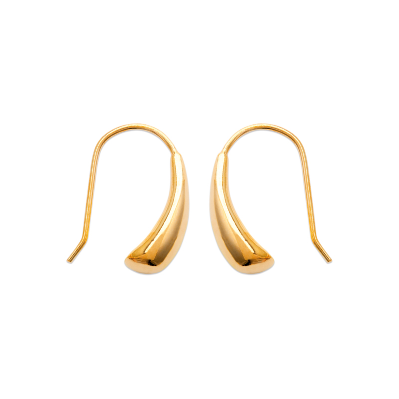 Boucles D'oreilles Goutte D'eau Plaqué Or 18 Carats - Tendance 2024, Neuf Avec étiquettes - Style épuré Et élégant