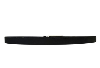 Vintage WCM New York Black Satin Skinny Belt Bling Crystal Encrusted Belt Buckle WCM Vintage Black Satin Belt with Silver Crystal Buckle Size  main image 2