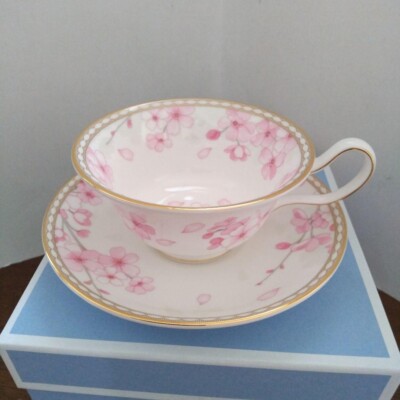 WEDGWOOD Spring Blossom Teacup & Saucer Peony Comes with Box | eBay