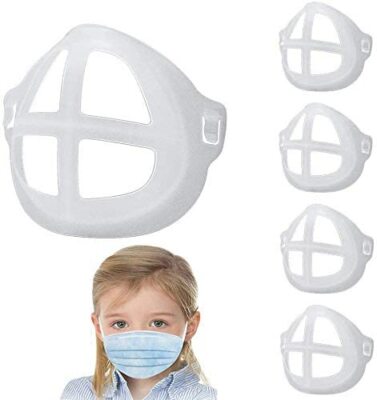 5 Pack 3D Face Lipstick Protector for More Breathing Space, Reusable Silicone