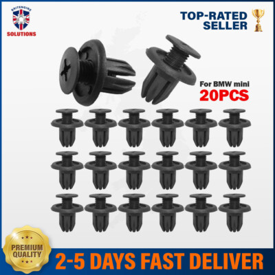 20P INNER WHEEL ARCH LINER FASTENERS CLIPS For BMW MINI COOPER S ONE ...