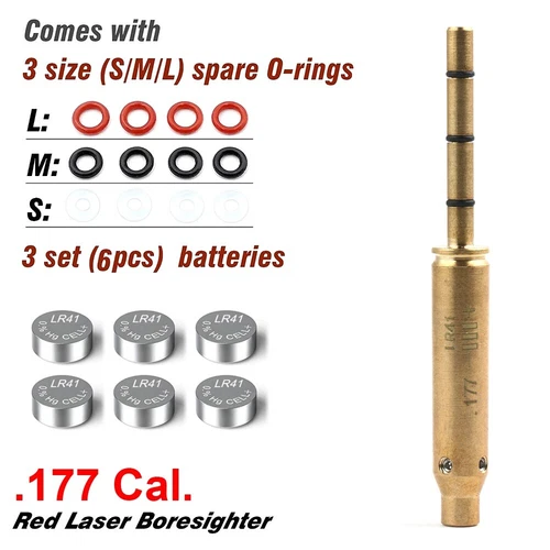 Laser Boresighter End Barrel Red Laser Bore Sight Sighter .177 for Pistol Rifle - Picture 2 of 11
