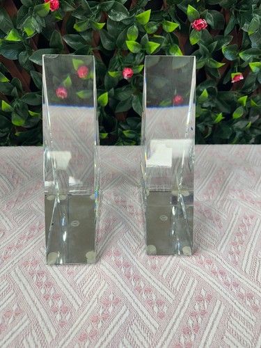 ST LOUIS CRYSTAL BOOKENDS-MADE IN FRANCE - Picture 2 of 6