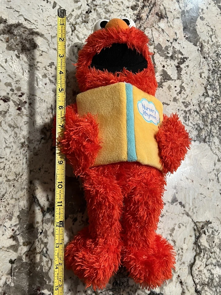 Gund Talking ELMO Reads Nursery Rhymes Plush Doll 14" Sesame Street 2016 Works! - Image 2 of 4