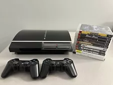 Sony PlayStation 3 40GB CECHG01, 10x games, 2x controllers, cables, Working