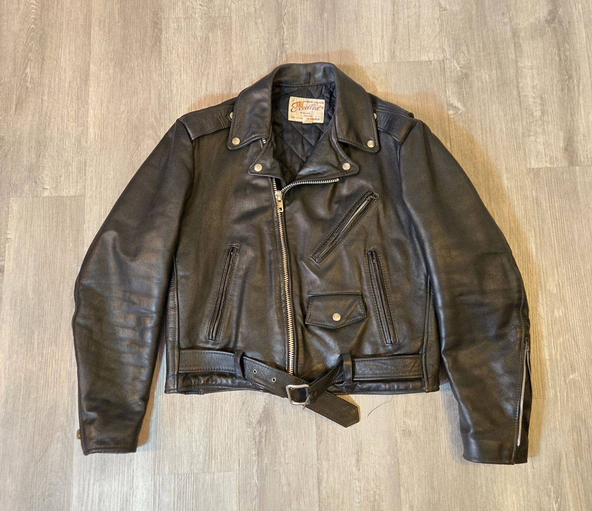 Vintage Leather Jacket Men's XL Black Rat Fink Motorcycle Vintage Leather Jacket Men's XL Black Rat Fink Motorcycle