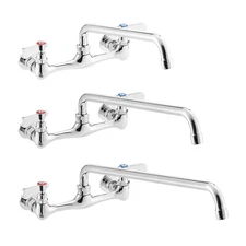 Wall Mount Kitchen Sink Faucet |8" Center | NSF Commercial Restaurant Laundry ||