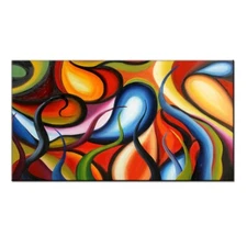 Home Art Wall Decor Hand Painted Multicolor Abstract Oil Painting on Canvas