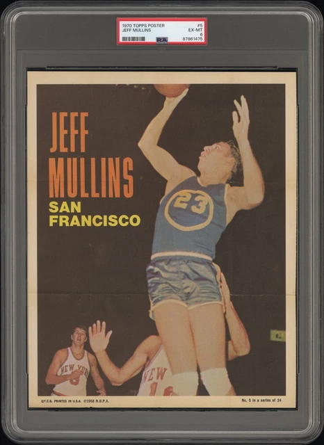 1970 Topps Poster #5 Jeff Mullins PSA 6