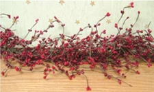 Burgundy/ Red Mix Pip Berry Garland - 48" / 4 Foot Primitive Country