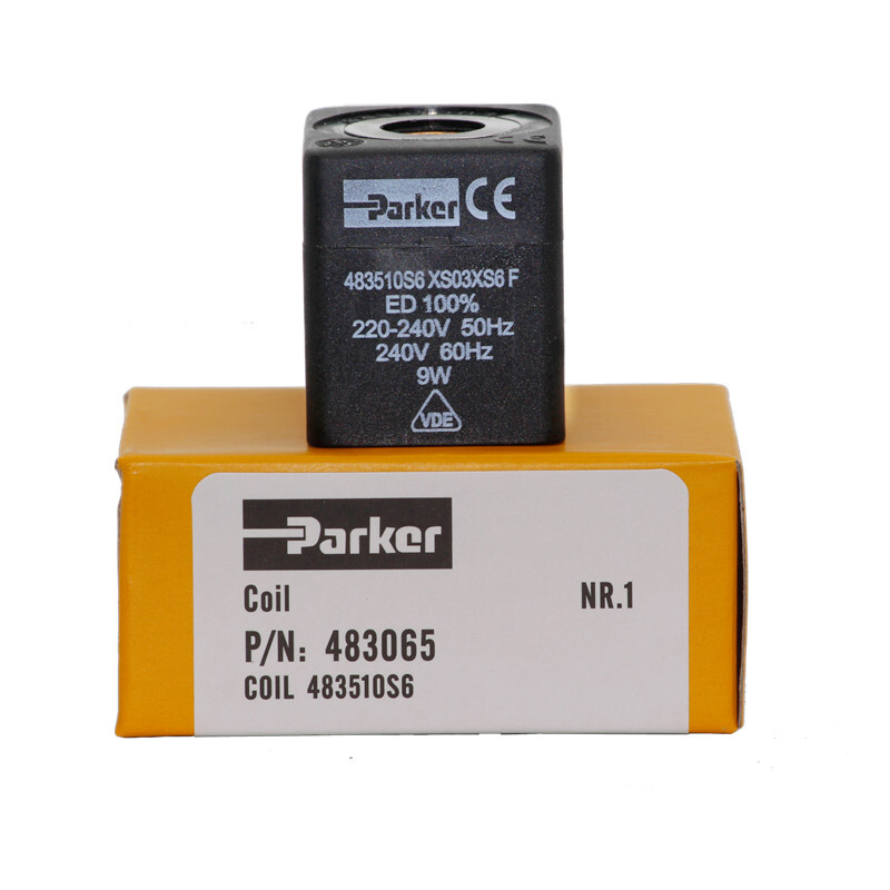 Original Parker Solenoid Valve Coil 483510S6 XS03XS6F 220V 50Hz 240V 60Hz 9W