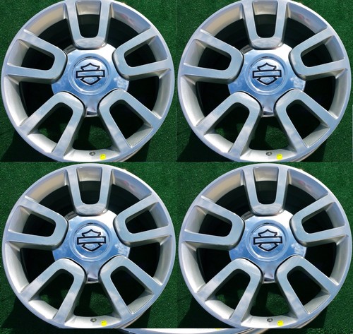 Set Factory Ford Harley Davidson Wheels Caps New OEM F150 22 inch AL3Z1007C 3830