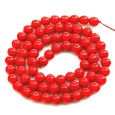 8mm Gemstone Red Sea Coral Round Spacer Smooth Loose Beads 15" Free Shipping
