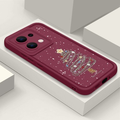 Christmas Slicone Case For Xiaomi Poco F6 13T Pro Redmi Note 13 12 11 Pro Cover