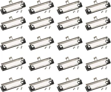 Juvale 20-Pack Mountable Clipboard Clips with Screws - 4 Inch Metal Clamp with R