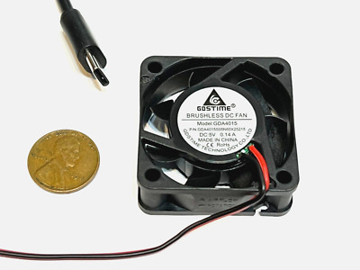 USB C 5v fan 4015 small cooling 2pin computer 40mm x 15mm Type C axial B29