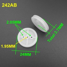 50Pcs Plastic Pulley Gear Model Motor Wheels Dia 24mm Shaft Hole Dia 2mm 1.95MM