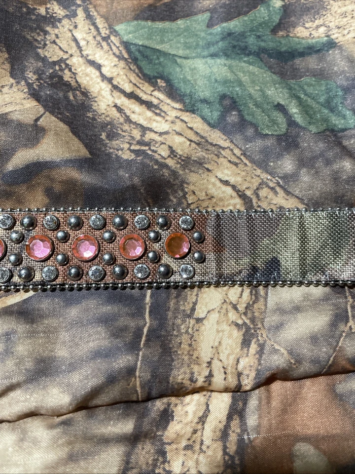 32” Camo , Pink Rhinestone Row Western Buckle Cowgirl Boy  Rodeo Belt  - Image 2 of 4