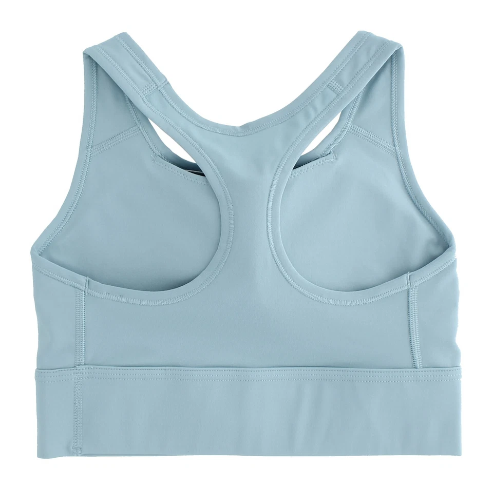 Sutiã esportivo feminino Nike CZ4496 suporte médio acolchoado longline logotipo atlético sutiã - Imagem 2 de 4