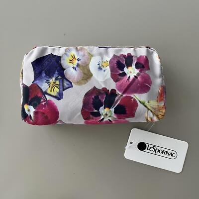 Lesportsac Floral Rectangular Cosmetic Bag NWT 