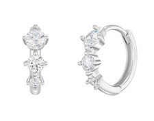 J.Estina LALA J Earrings JJLJEQ4BF371SW000 Silver 925 Rhodium Plated Cubic Zirco